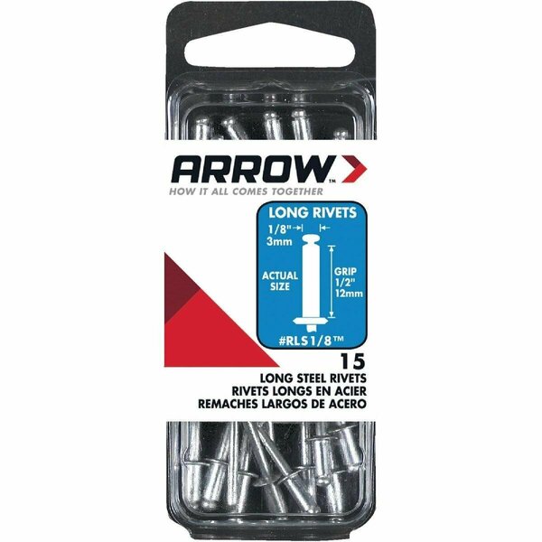 Arrow Fastener 1/8 In. x 1/2 In. Steel Rivet, 15PK RLS1/8